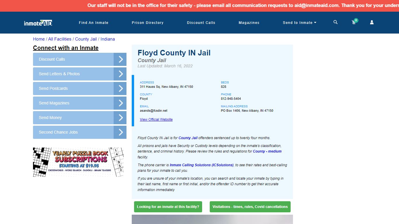 Floyd County IN Jail - Inmate Locator - New Albany, IN